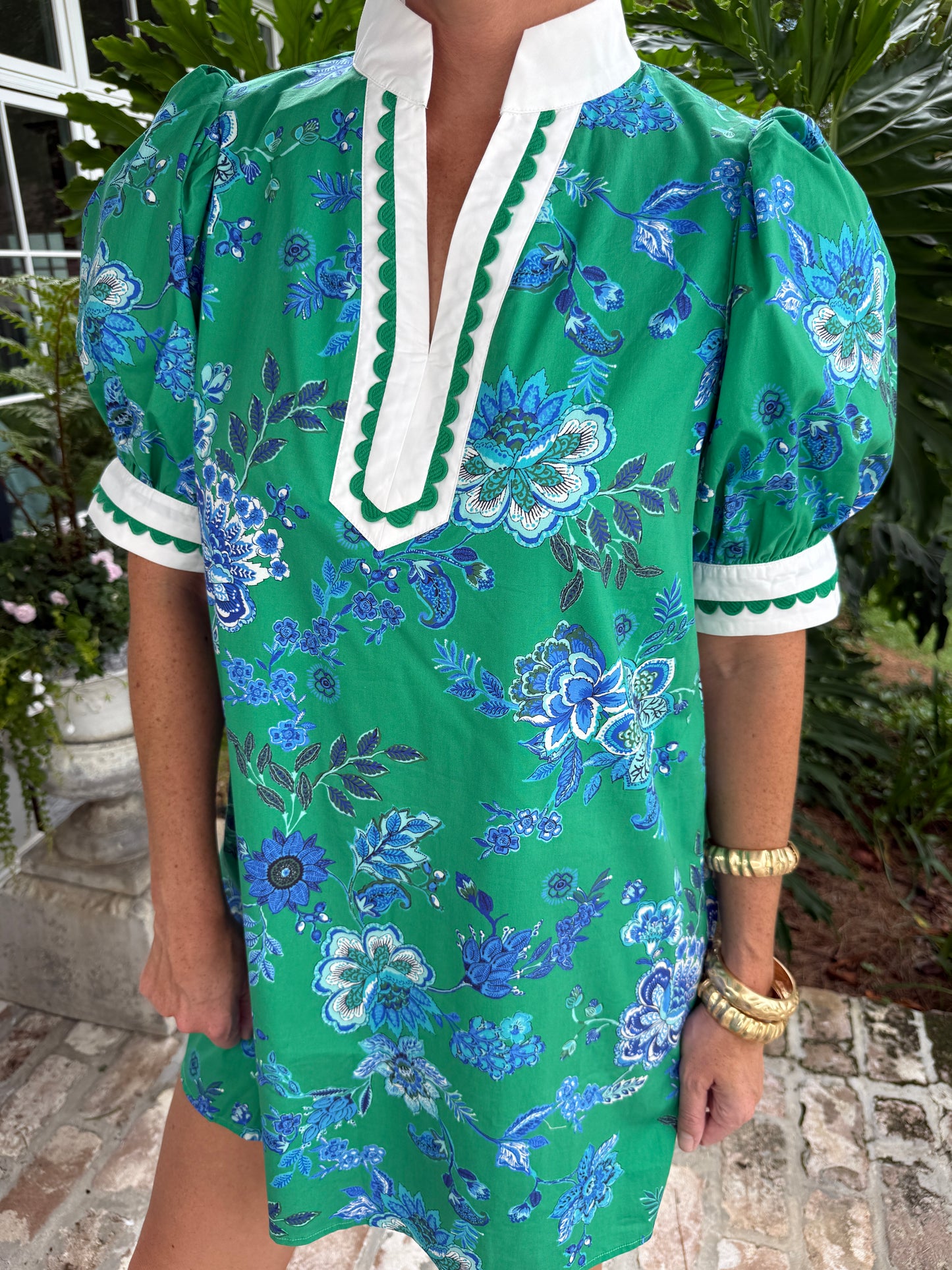 Isleworth Printed Dress- Green
