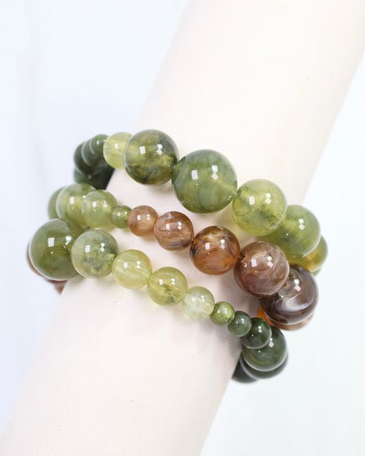 Alexander Beaded Bracelet Olive Multi