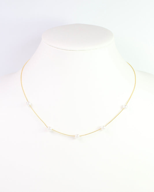 Emiko Pearl Necklace WR Gold