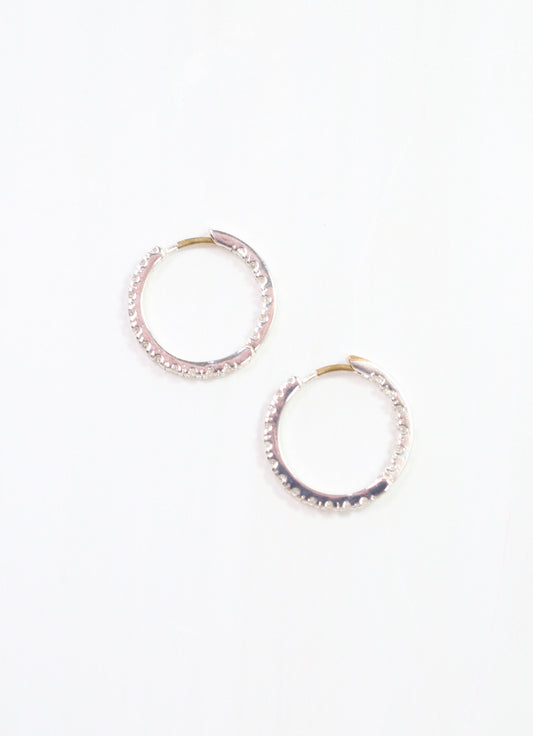 Locklear CZ Hoop Earring Silver