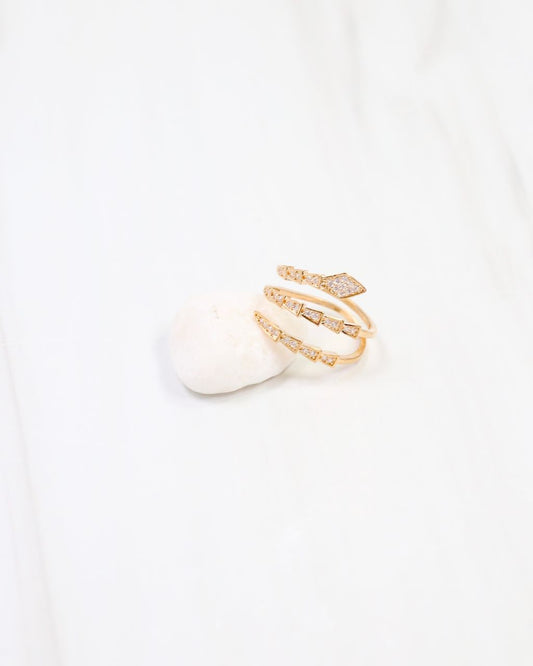 Sag Harbor Spiral Snake Ring Gold