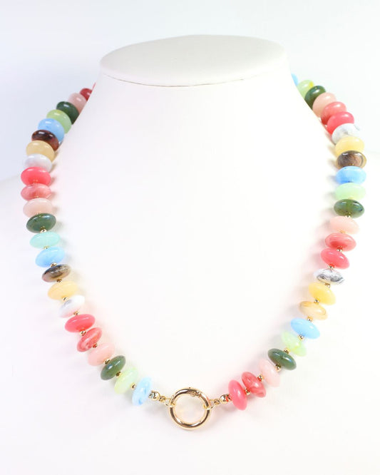 Fort Kent Stone Beaded Toggle Necklace Multi