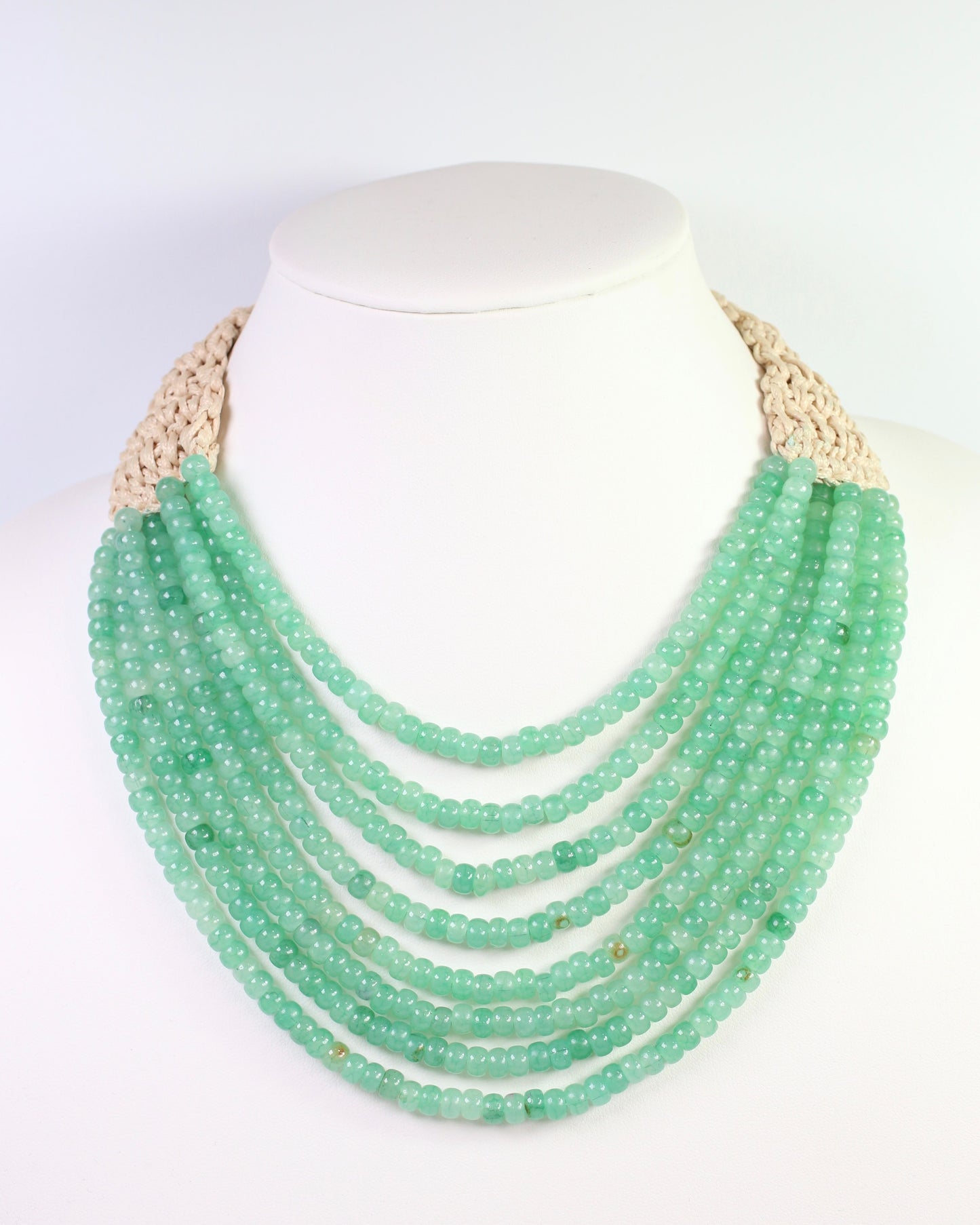 Ironwood Multi Layered Beaded Necklace Green
