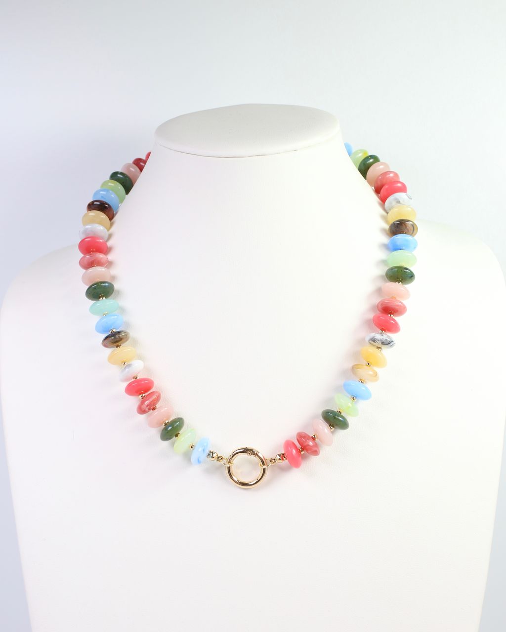 Fort Kent Stone Beaded Toggle Necklace Multi