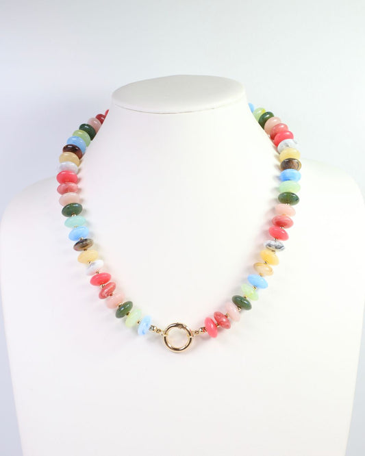 Fort Kent Stone Beaded Toggle Necklace Multi