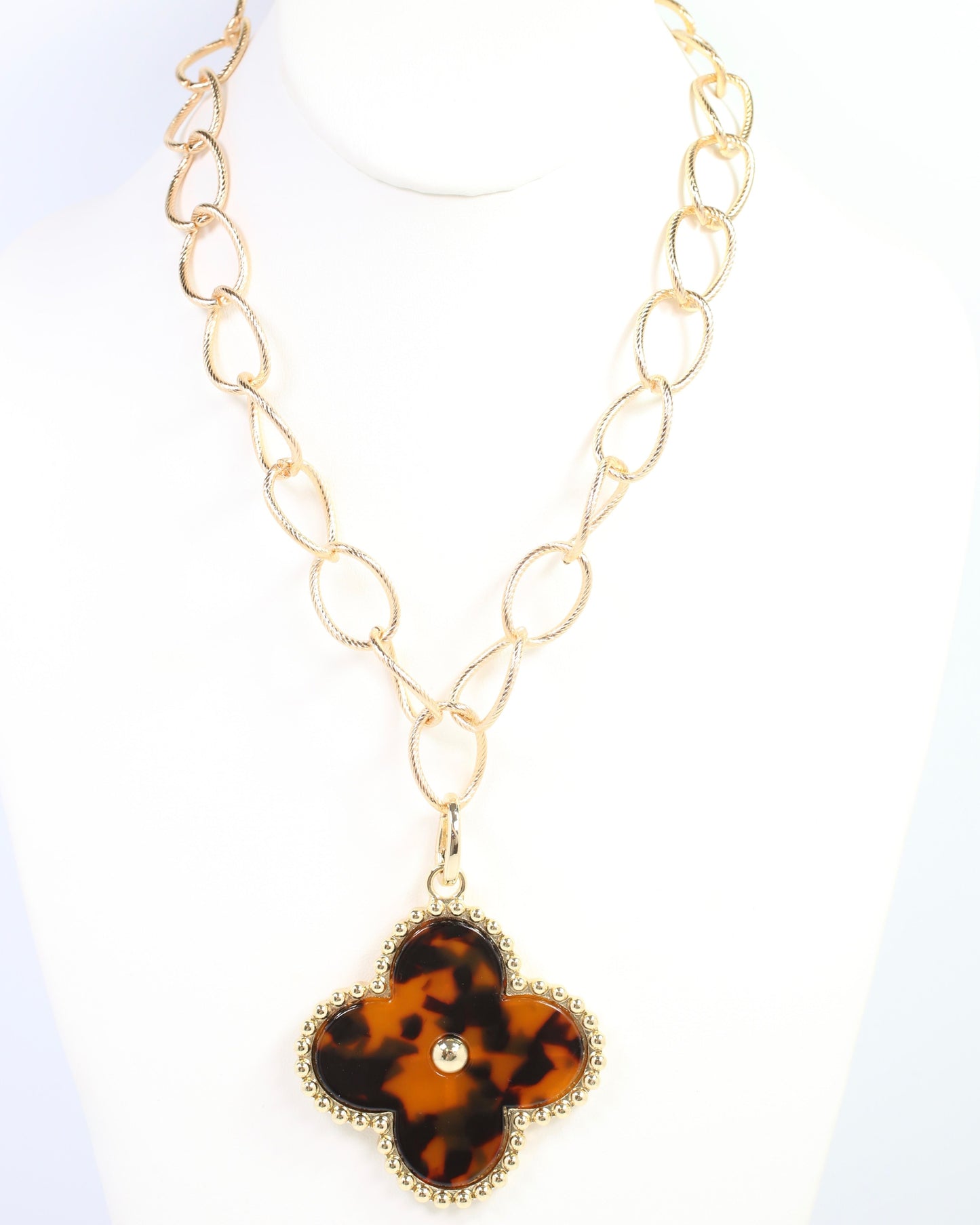 Gina Large Clover Charm Tortoise