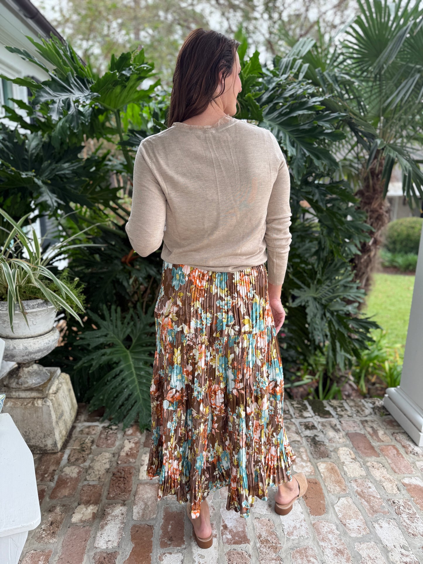 Specially Made Brown Pleated Skirt