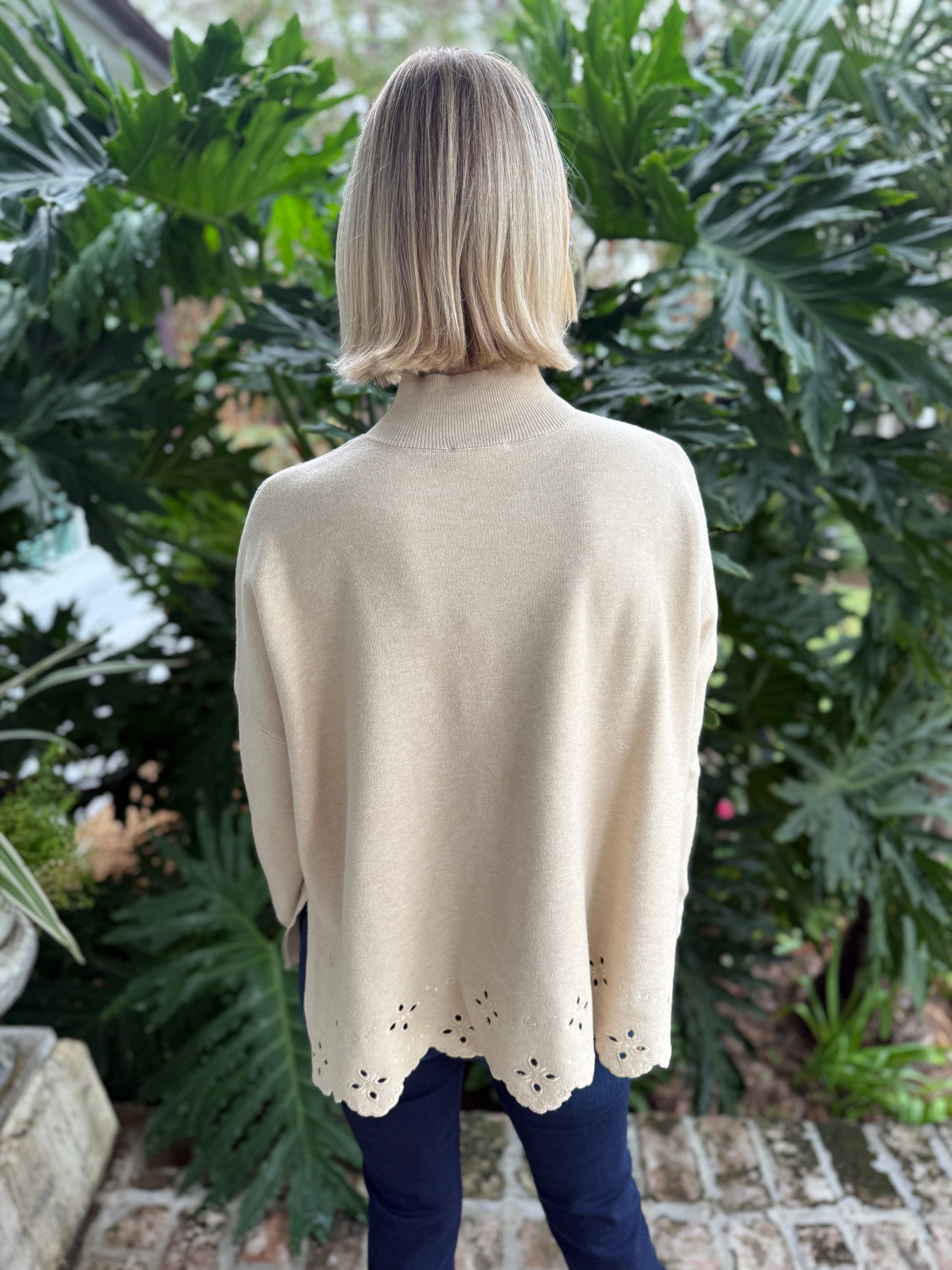 Darling Dana Oatmeal Mock Neck Sweater