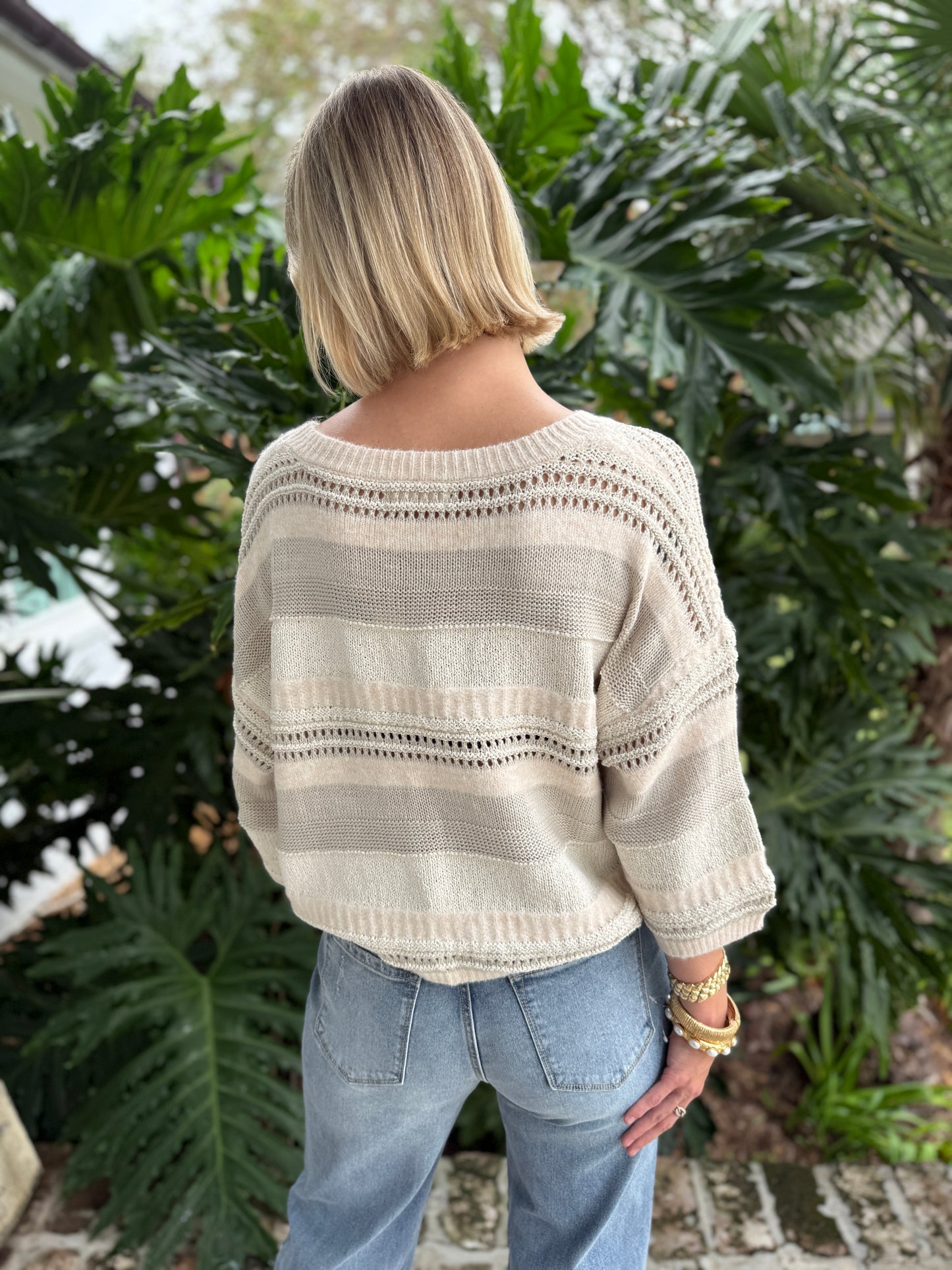 Barely Here Stripe Sweater Top