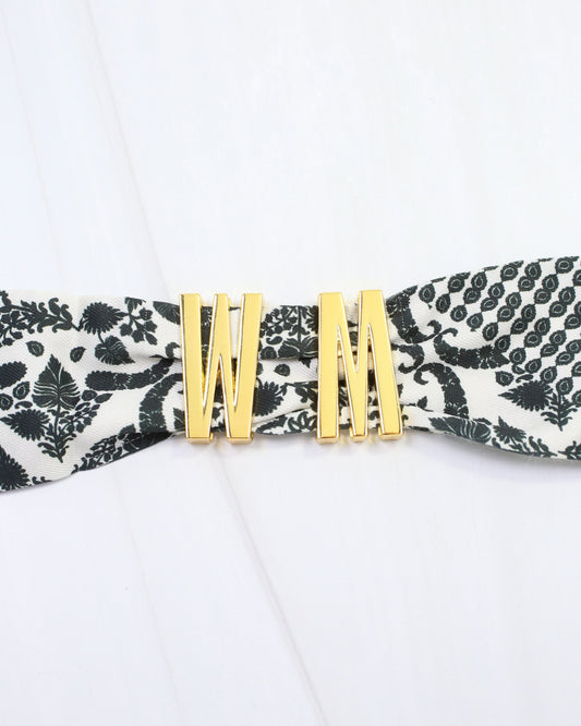Arlett Initial Scarf Slide W Gold