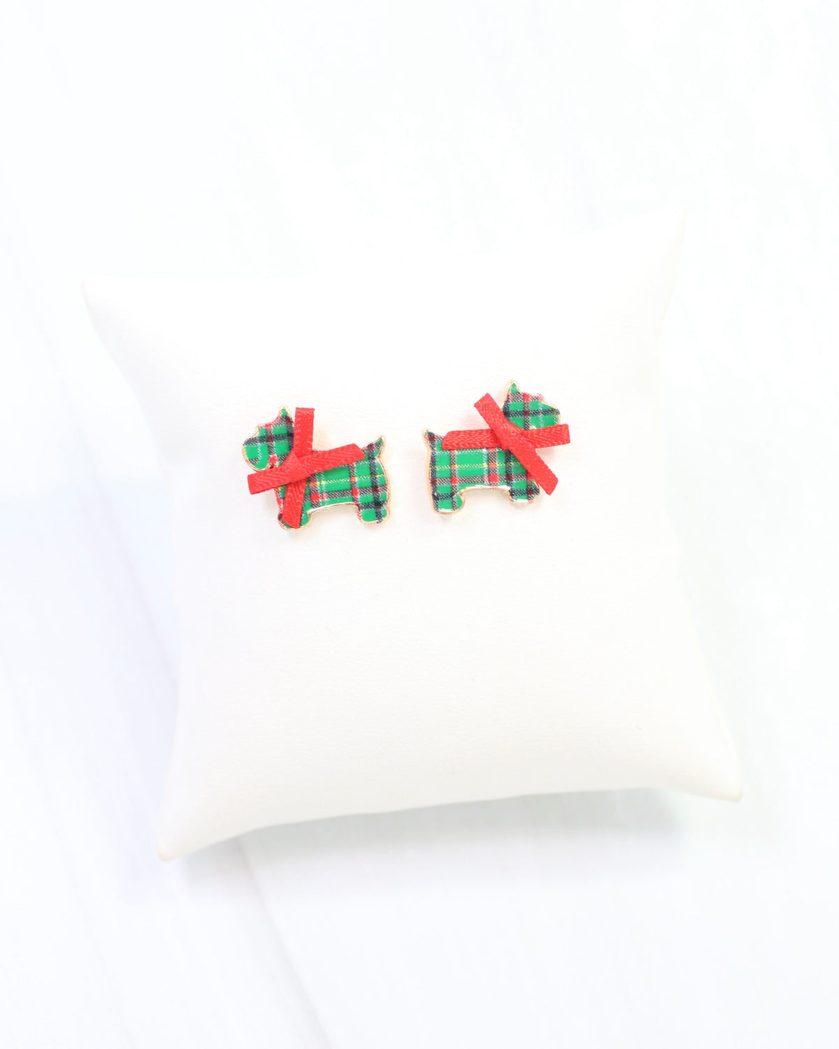 North Star Scottie Stud Earring Red