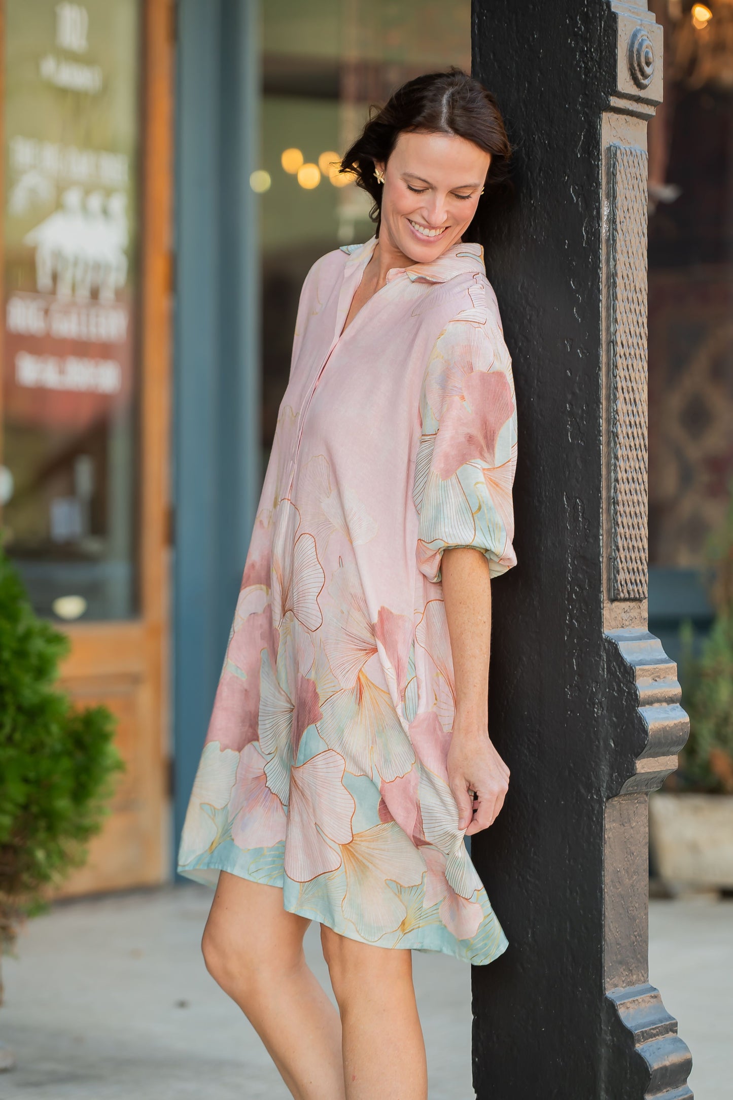 Cienega Floral Print T-Shirt Dress