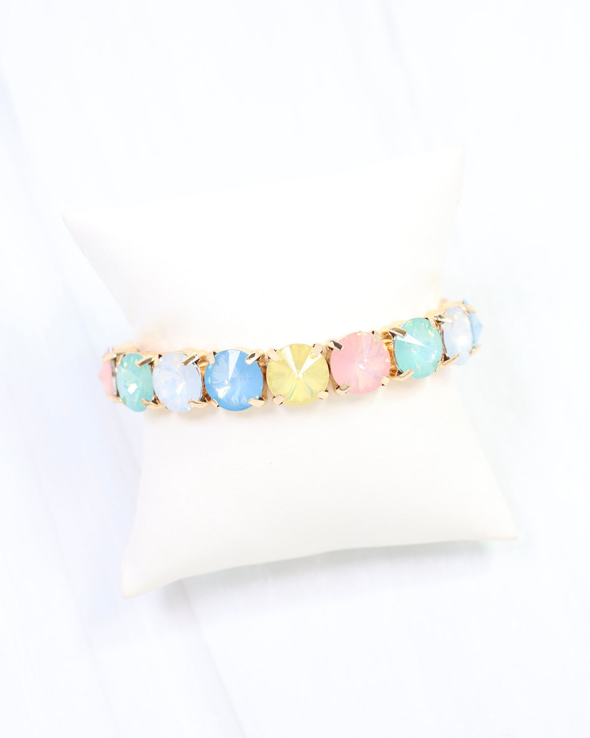 Harper Rhinestone Stretch Bracelet Pastel Multi