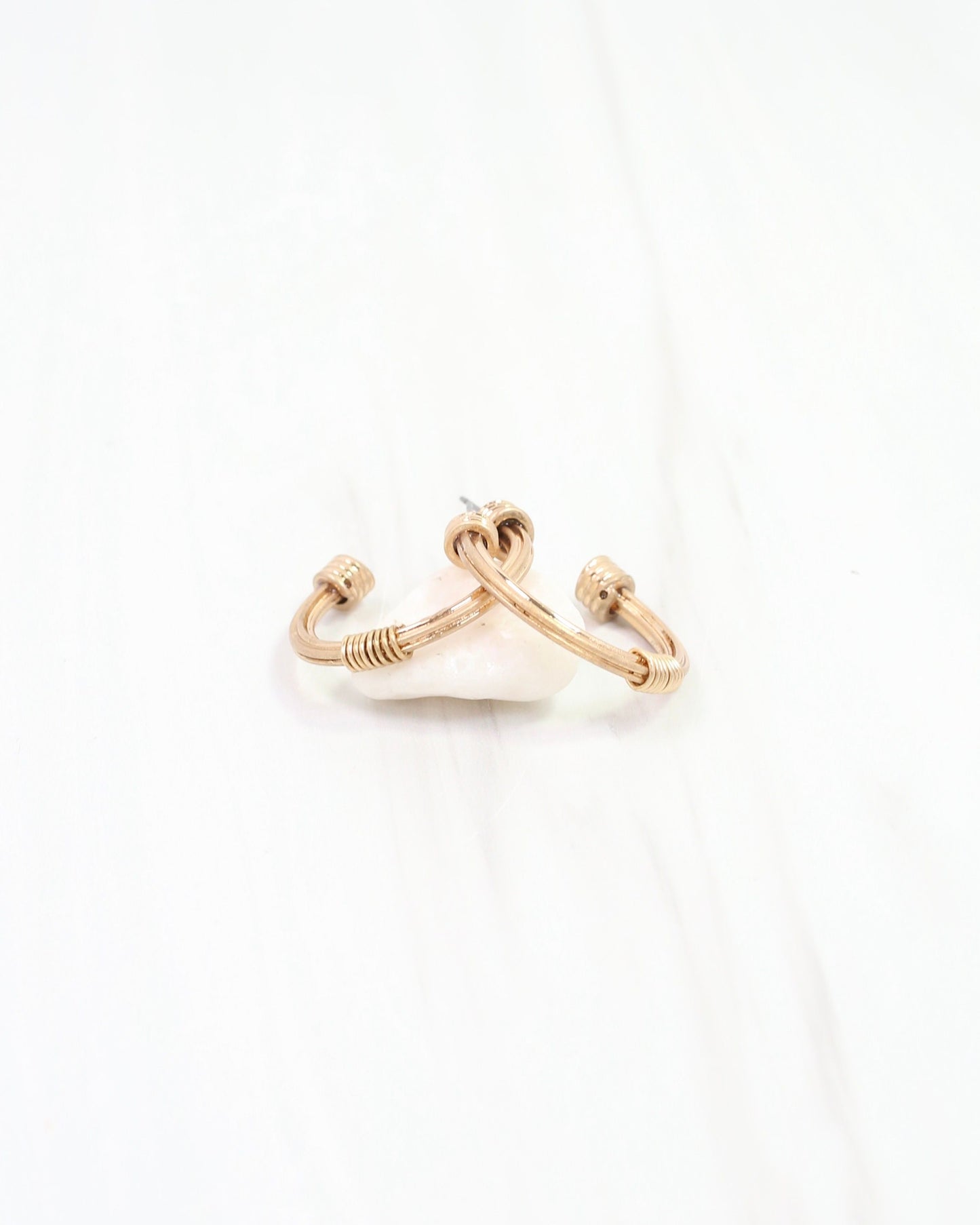 Emerie Hoop Earring Worn Gold