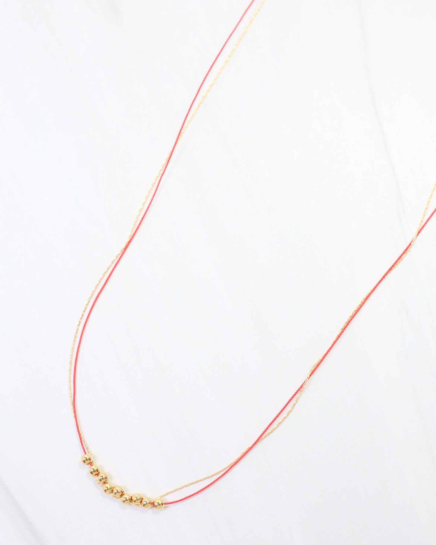 Odette Mini Cord Necklace Red