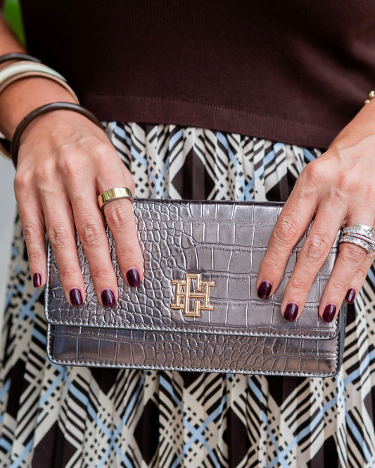 Brynleigh Clutch Crossbody Black Pearl EC