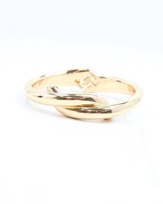 Alana Twist Hinged Bracelet Gold