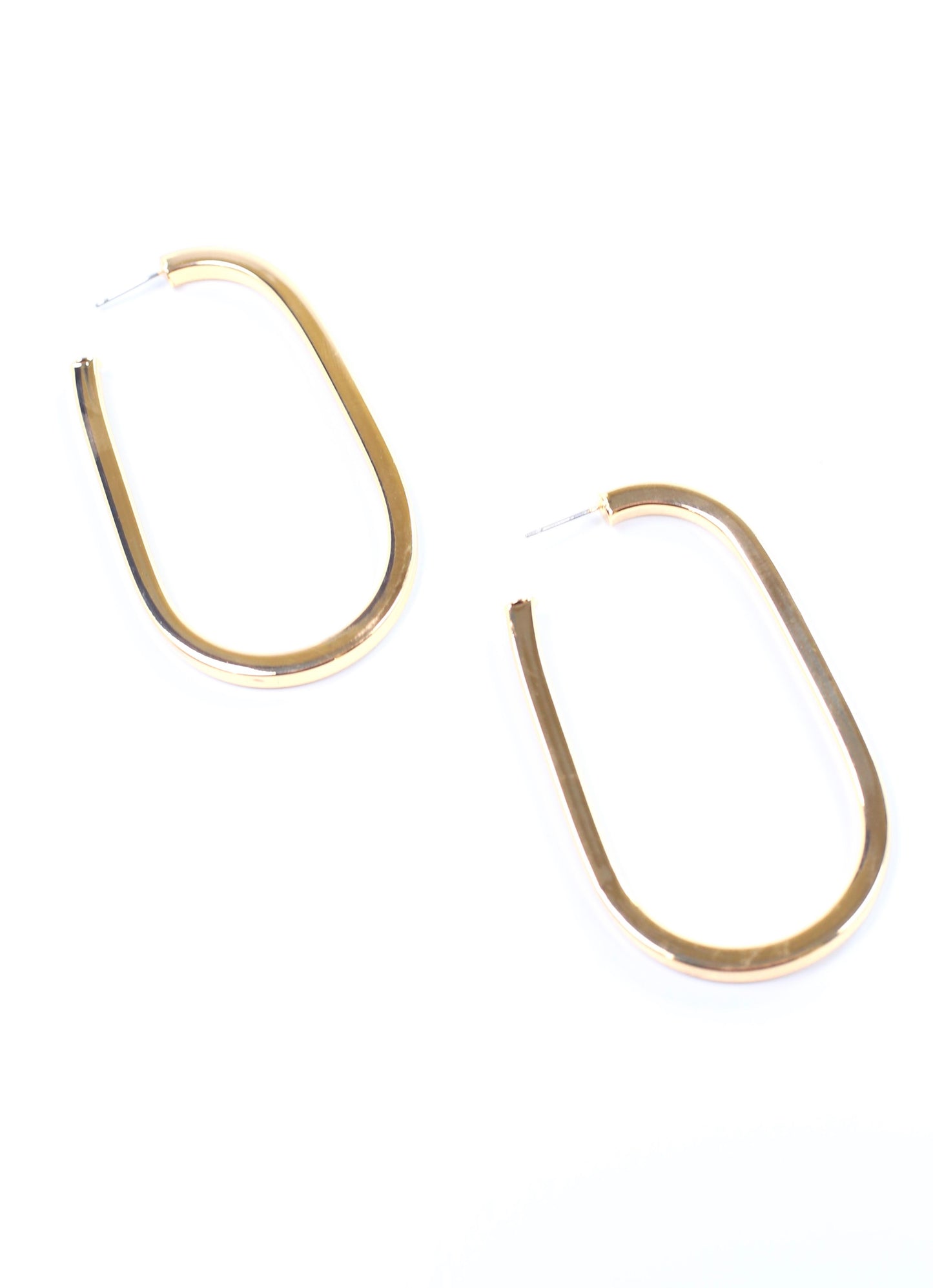 Skyler Drop Hoop Earring SHINY GOLD