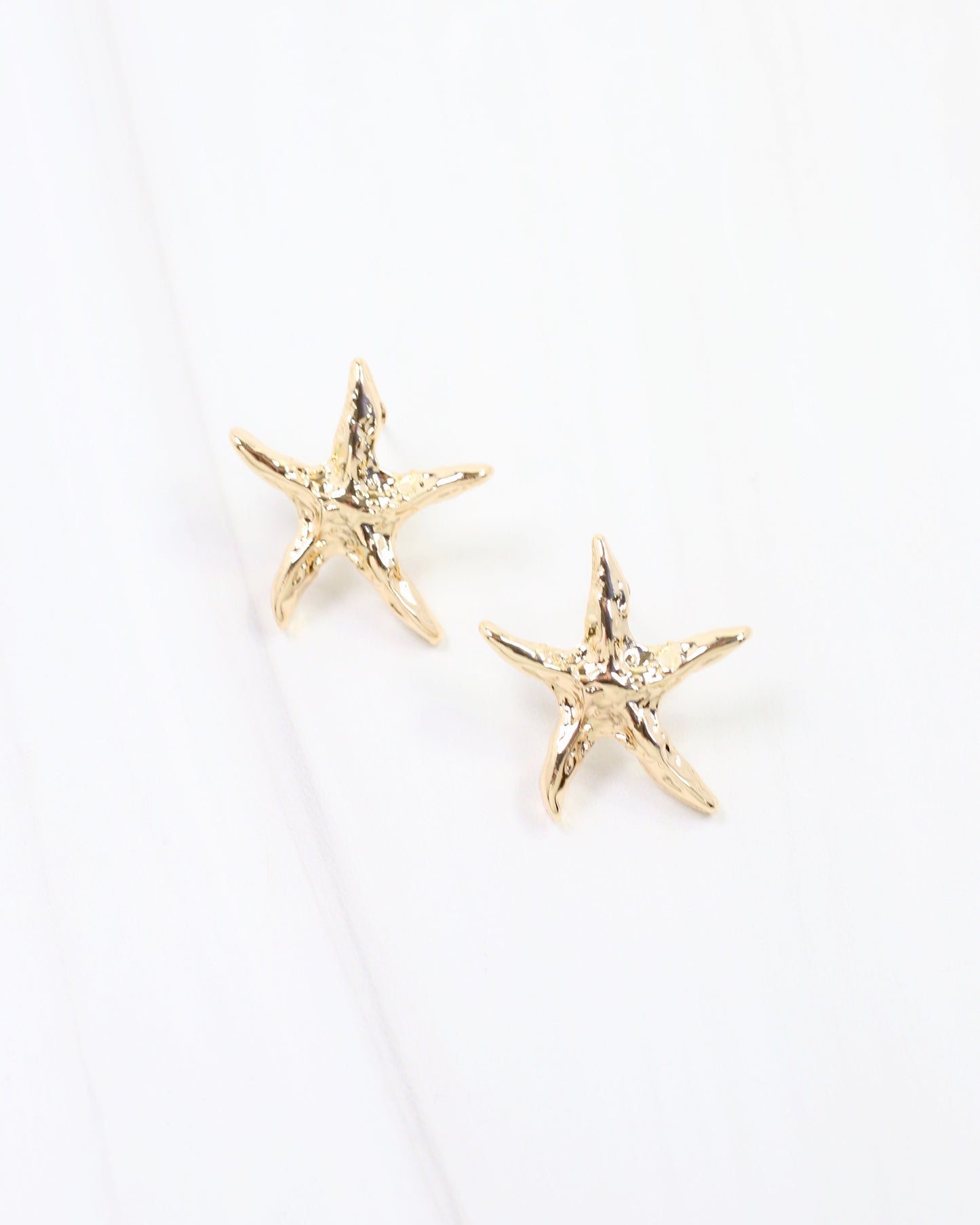 Lima Hammered Starfish Earring Gold