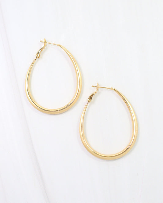 Valley City Oval Hoop Earring WR Gold