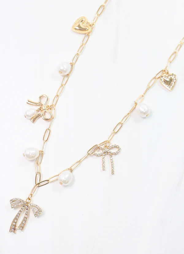 Serge Charm Necklace Gold