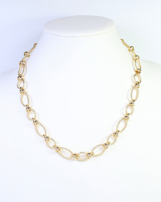 Autumn Link Necklace Gold