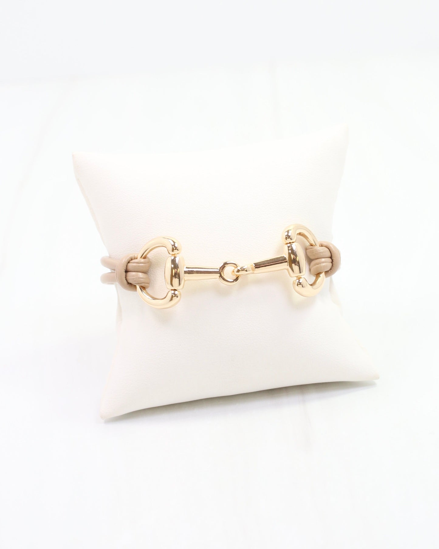Ellery Horsebit Cord Bracelet Tan