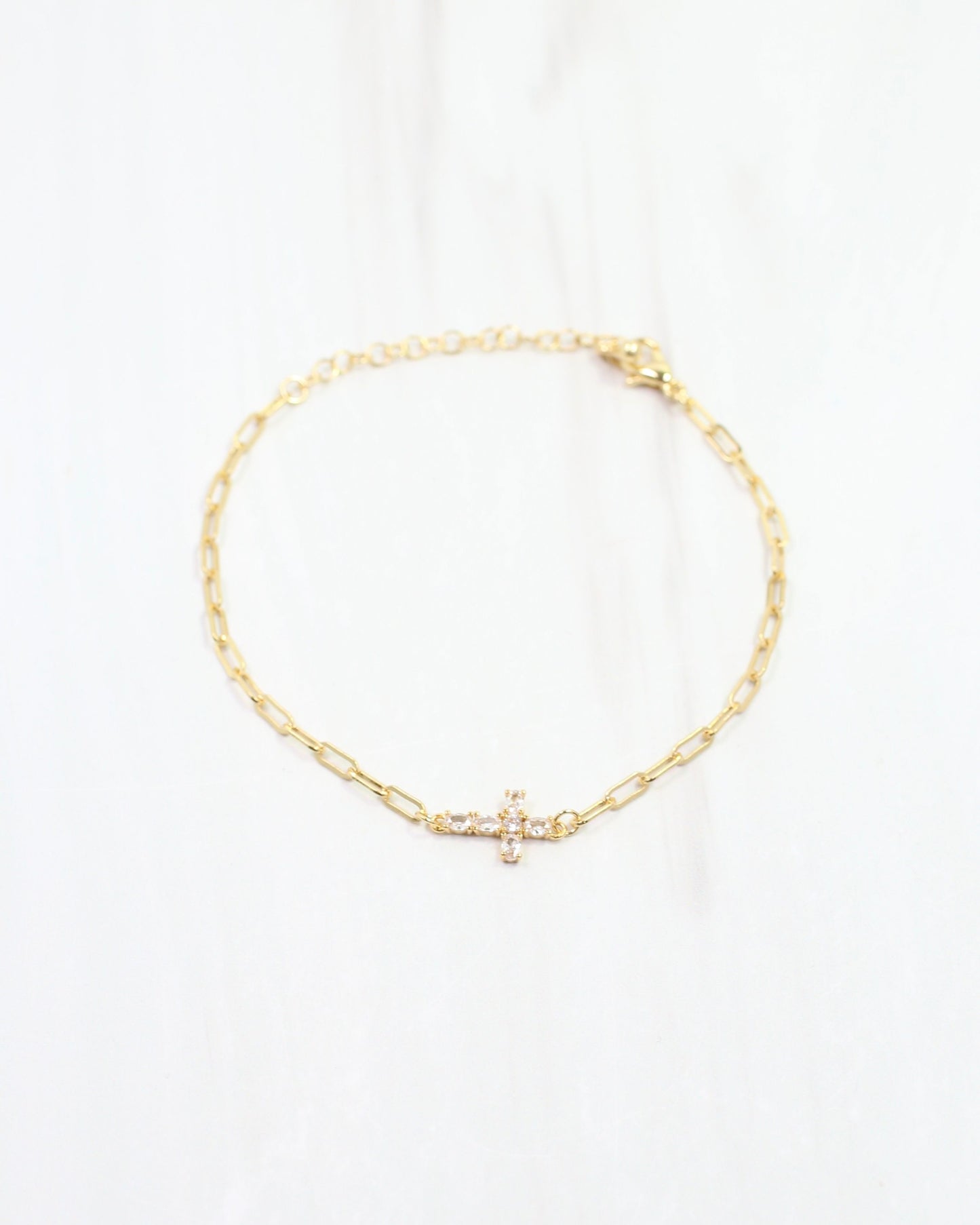EmmaRose Cross Link Bracelet WR Gold