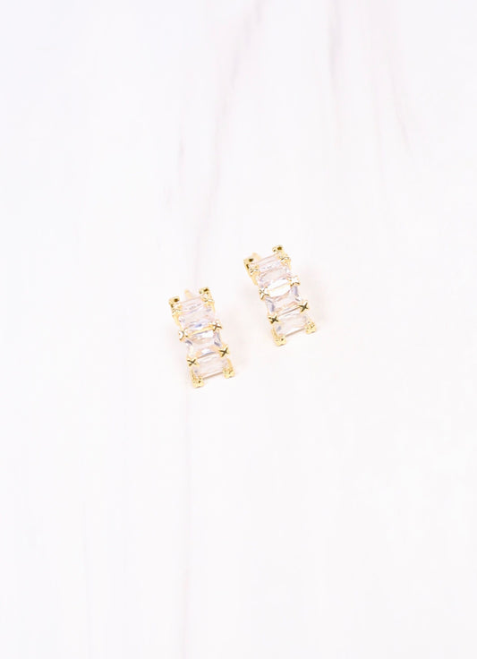 Woodley CZ Earring GOLD