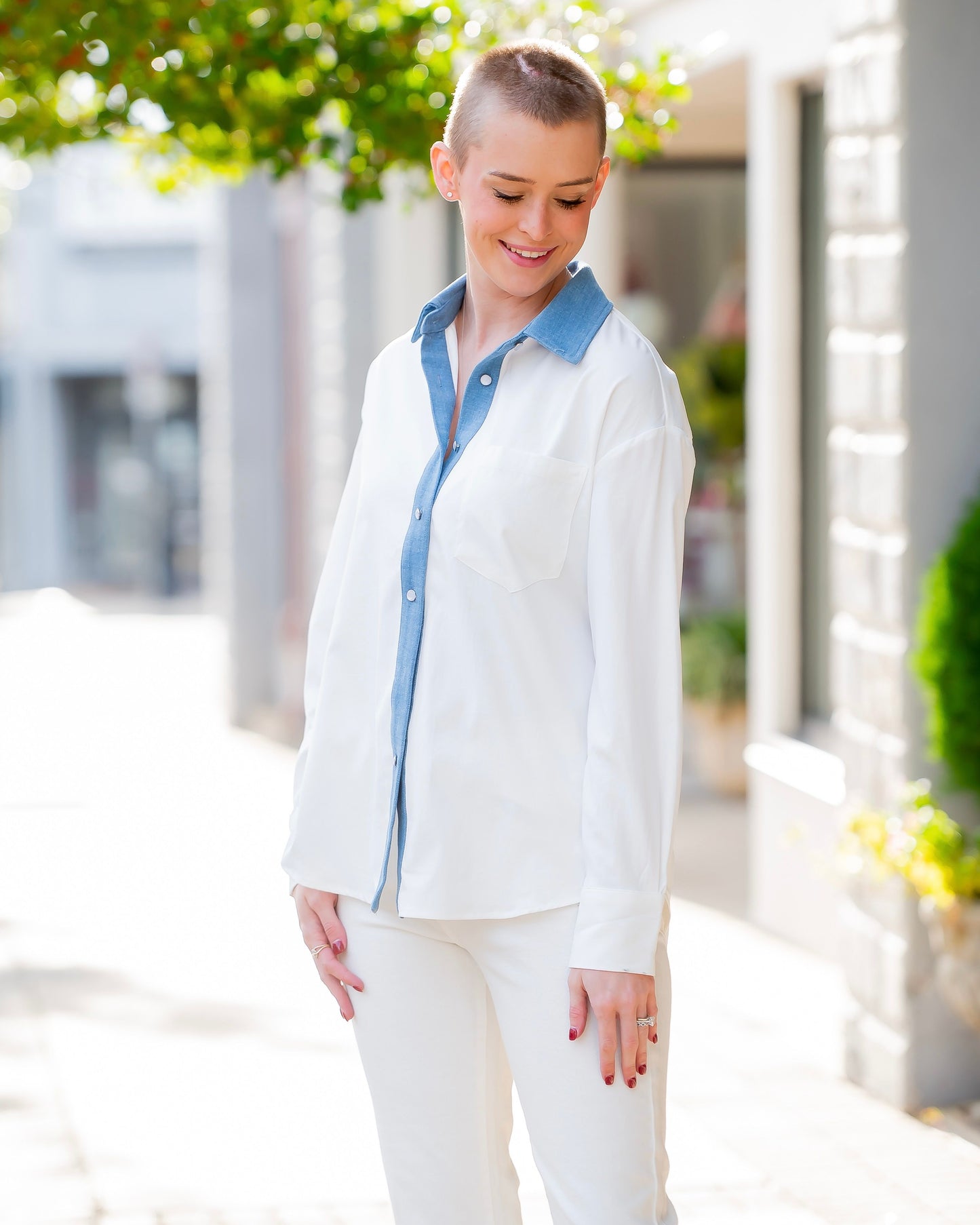 Aria Coastline Button-up Top