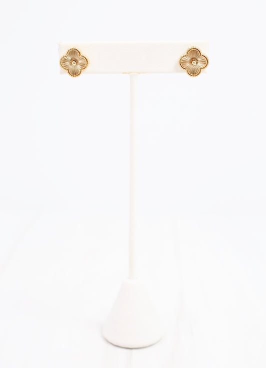 Garnier Clover Stud Earring Gold