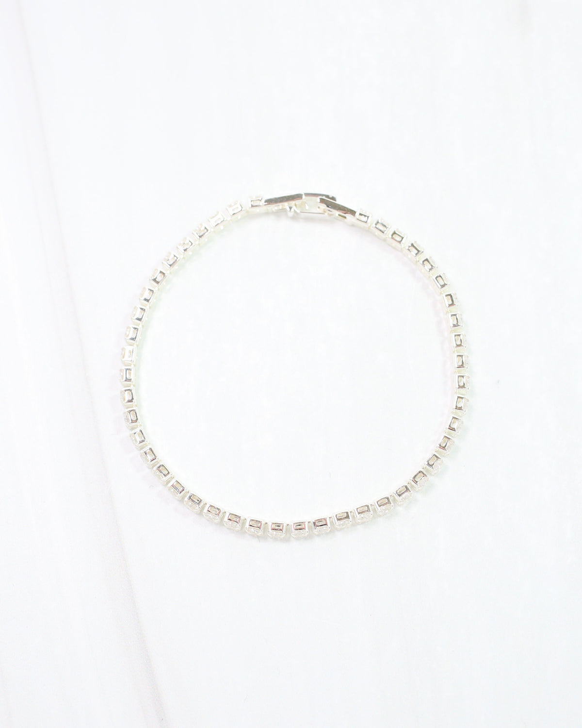 Luna Medium CZ Tennis Bracelet WR Silver