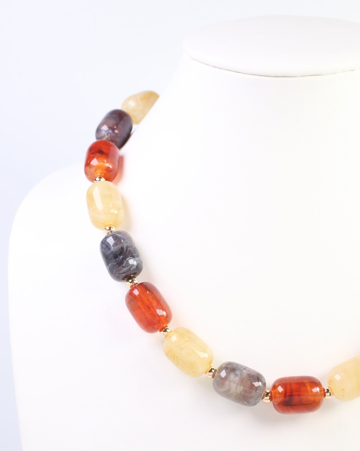 Penelope Beaded Necklace Brown Multi