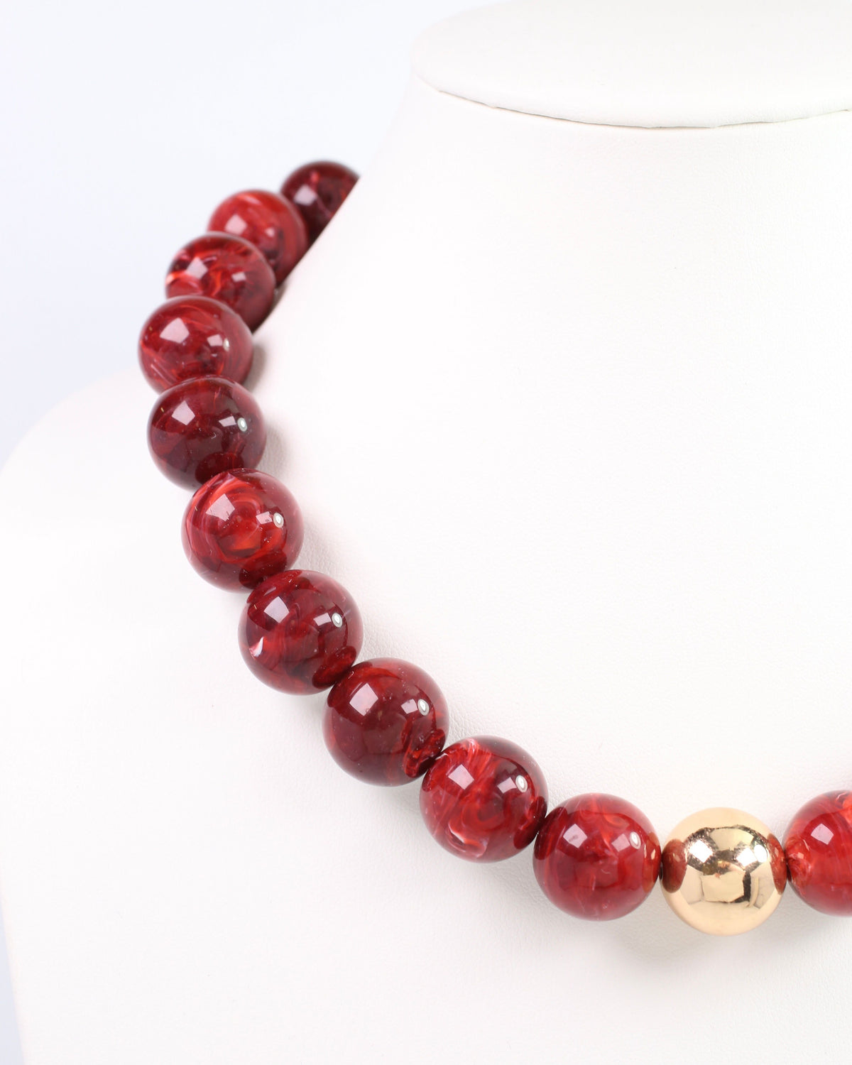 James Beaded  Necklace Wine