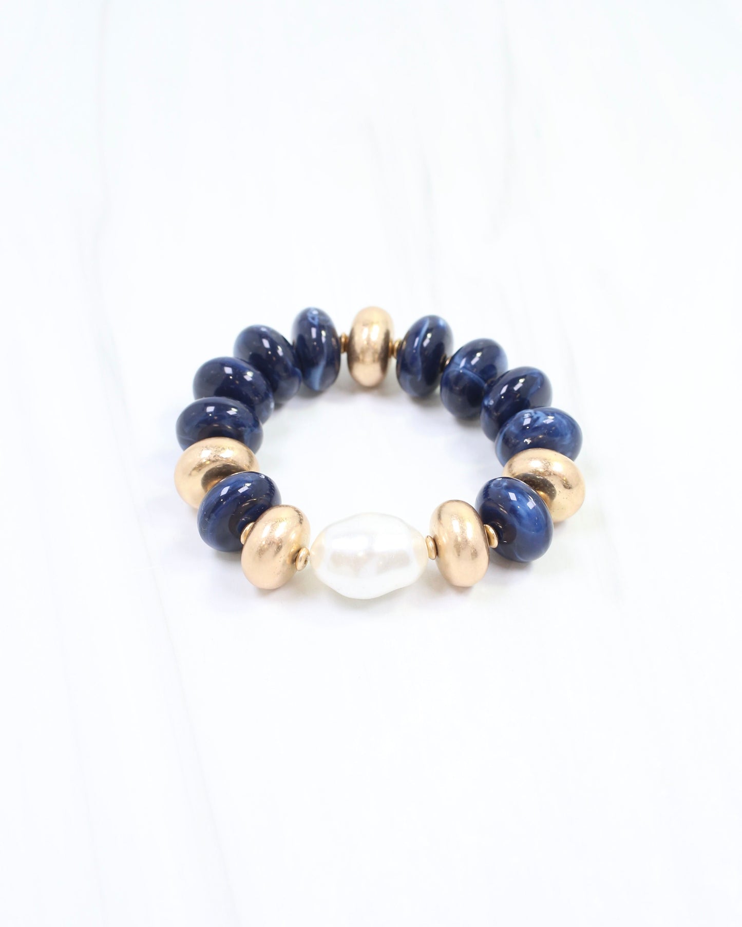 Abenger Beaded Bracelet Navy