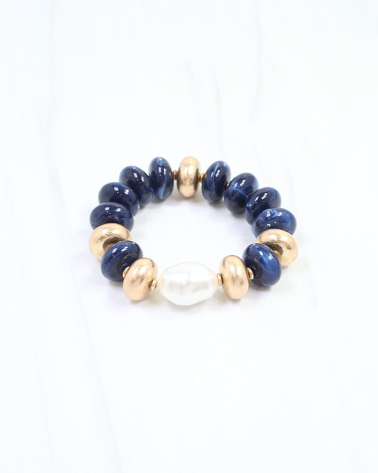 Abenger Beaded Bracelet Navy