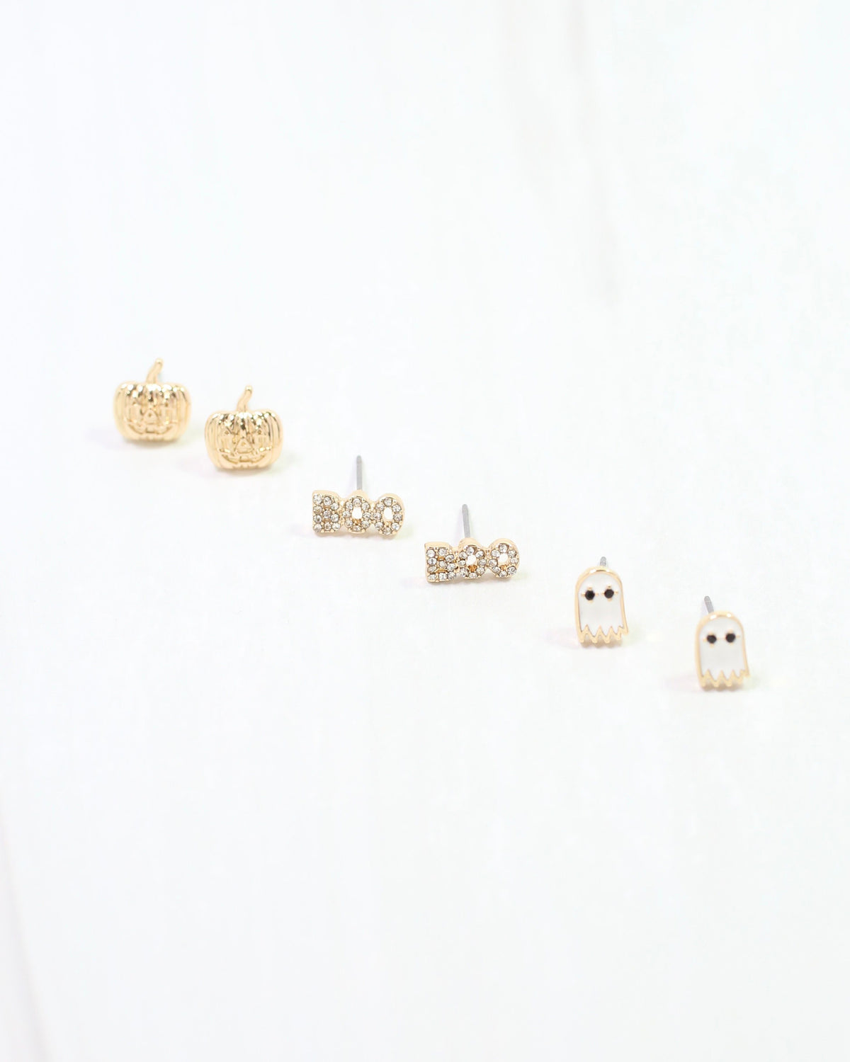 Boo Stud Earring Set Gold