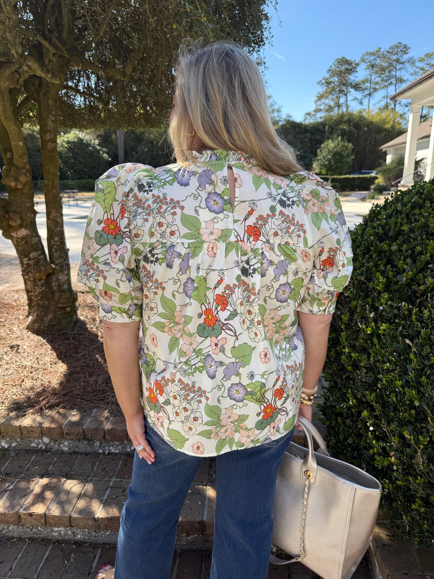 Eve Green Floral Print Top