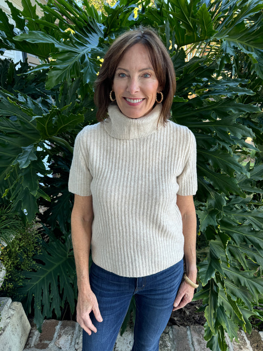 Easiest Yes Oatmeal Turtleneck Sweater