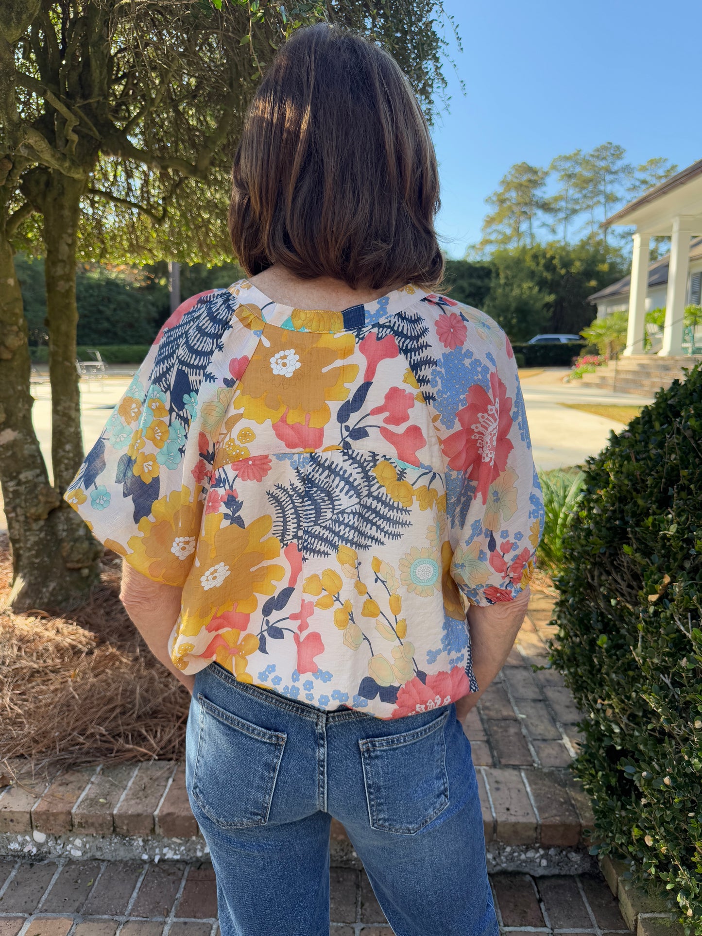 Hello Honey Mix Floral Top