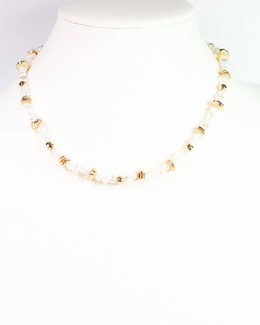 Eloise Beaded Necklace Pearl