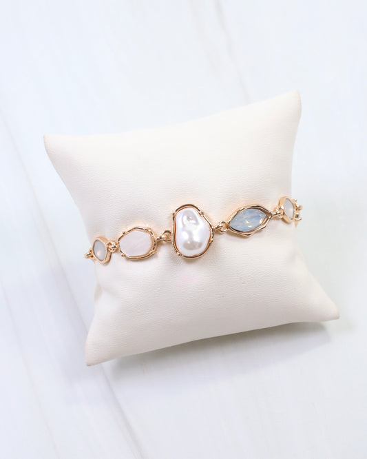 Aleia Pearl and Stone Bracelet Opal