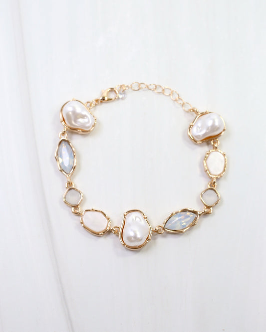 Aleia Pearl and Stone Bracelet Opal