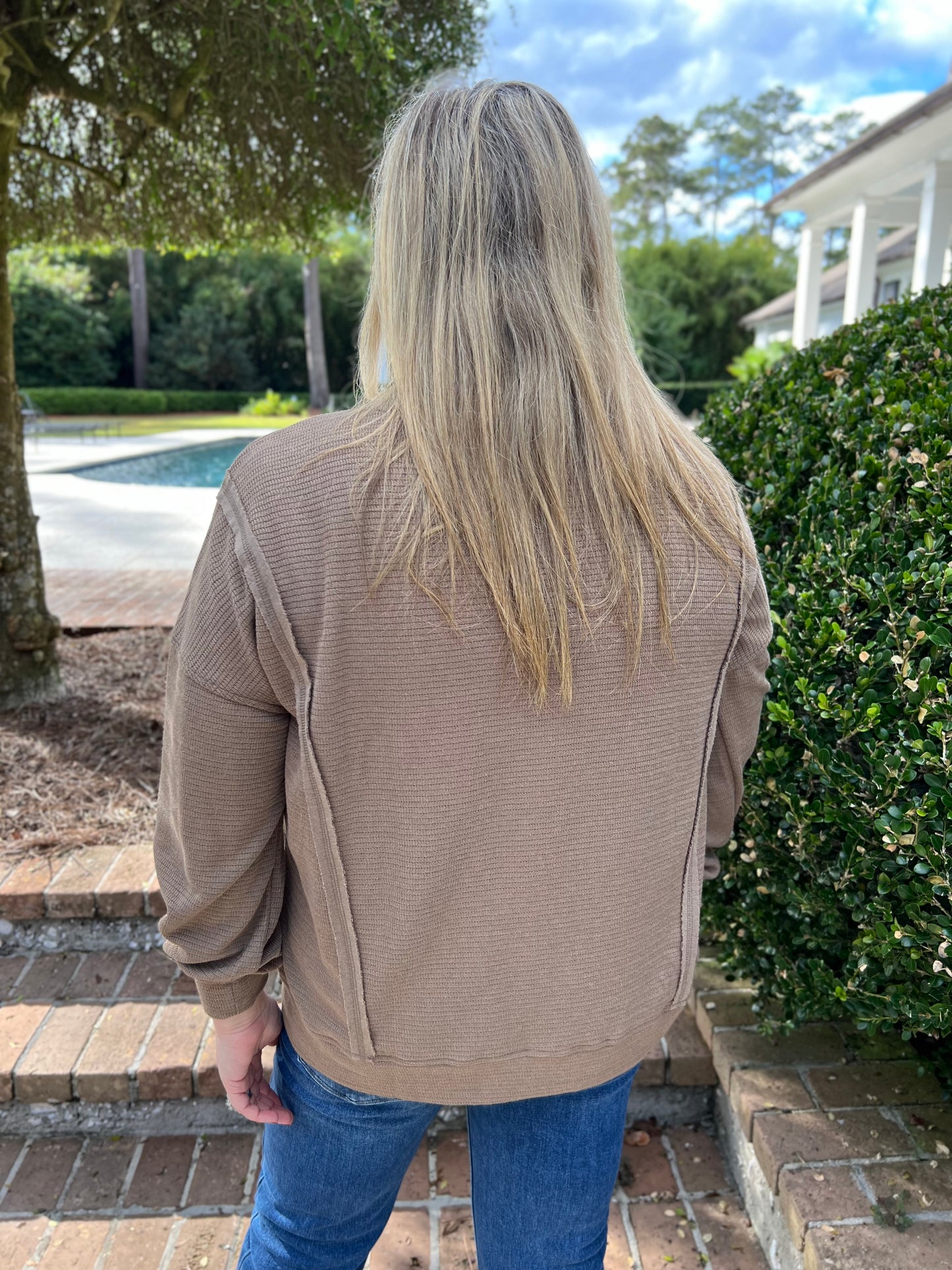 Feelin' Breezy Taupe Long Sleeve