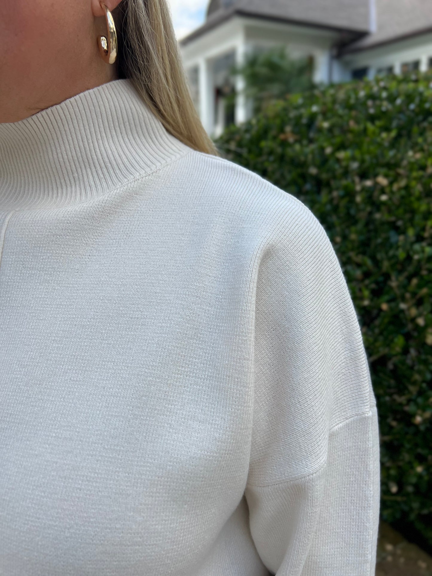 Noelle Cream Mock Neck Sweater