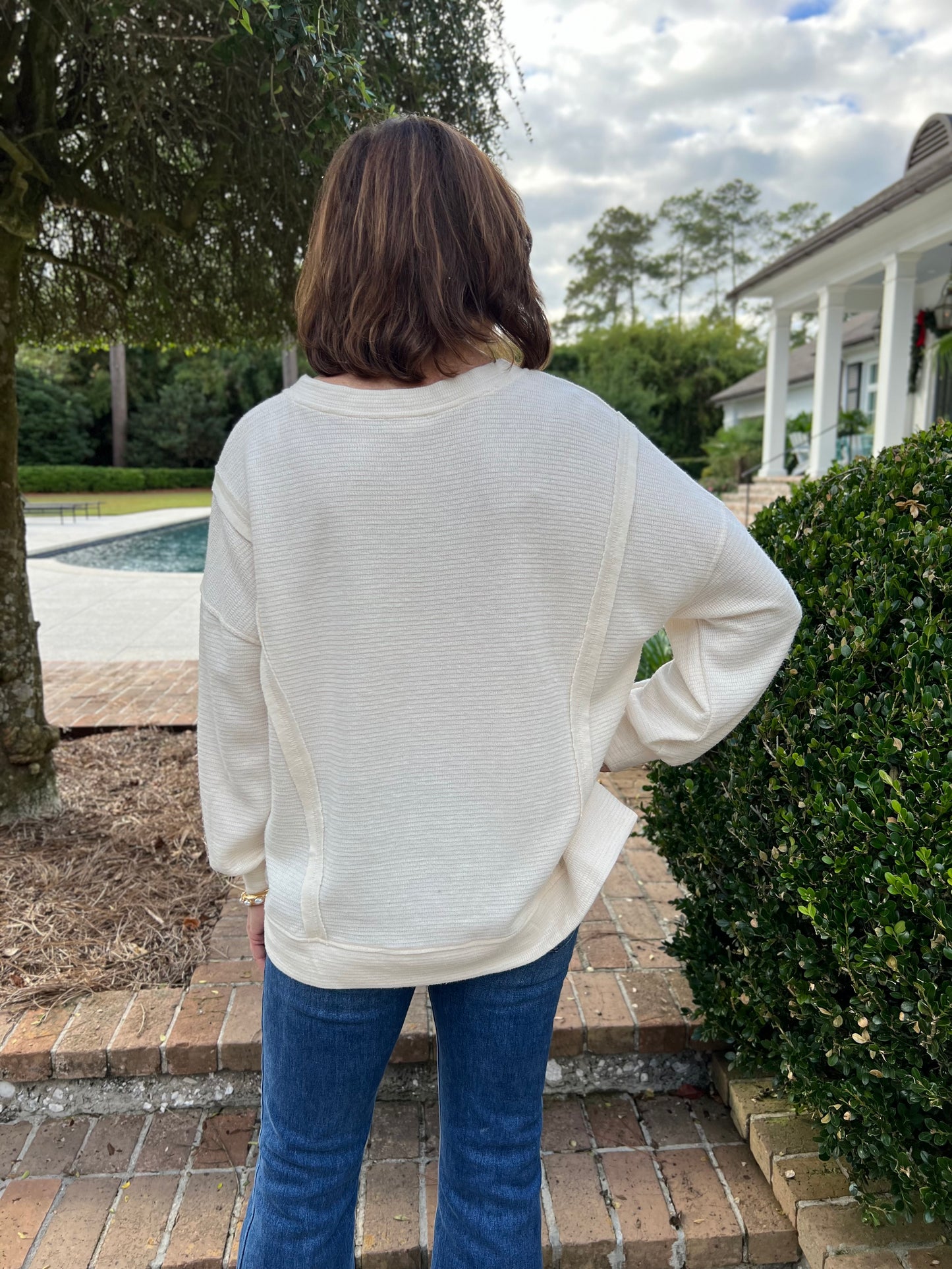 Feelin' Breezy Oatmeal Long Sleeve