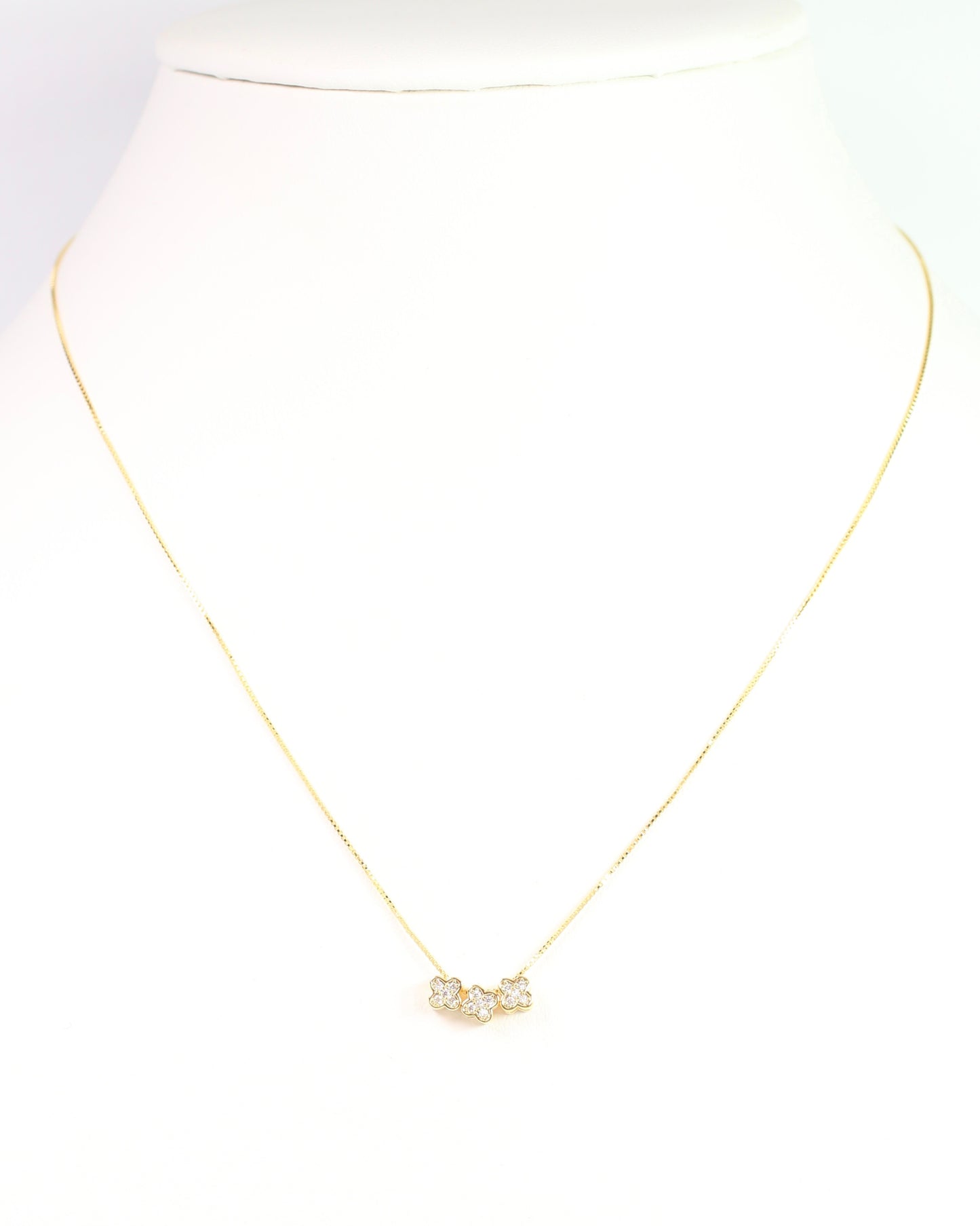 Newport Clover Necklace Gold