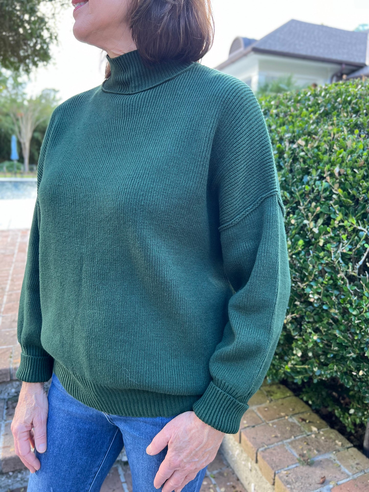 Essentially Me Hunter Green Sweater