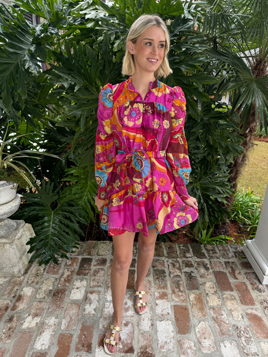 Standing Out Magenta Printed Dress