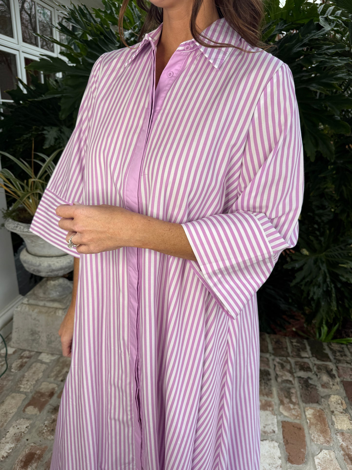 Jillie Orchid Striped Maxi Dress